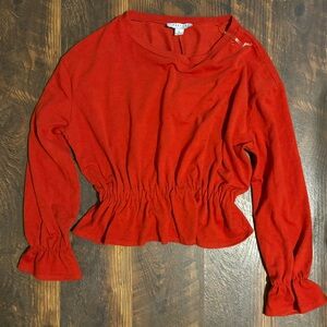 FAVLUX Vibrant Red Knit Top